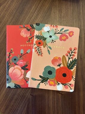 2/$10 Floral Hardcover Notebook Duo in Peach & Coral